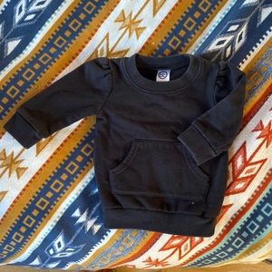 B&C Girls black puff sleeve sweat shirt